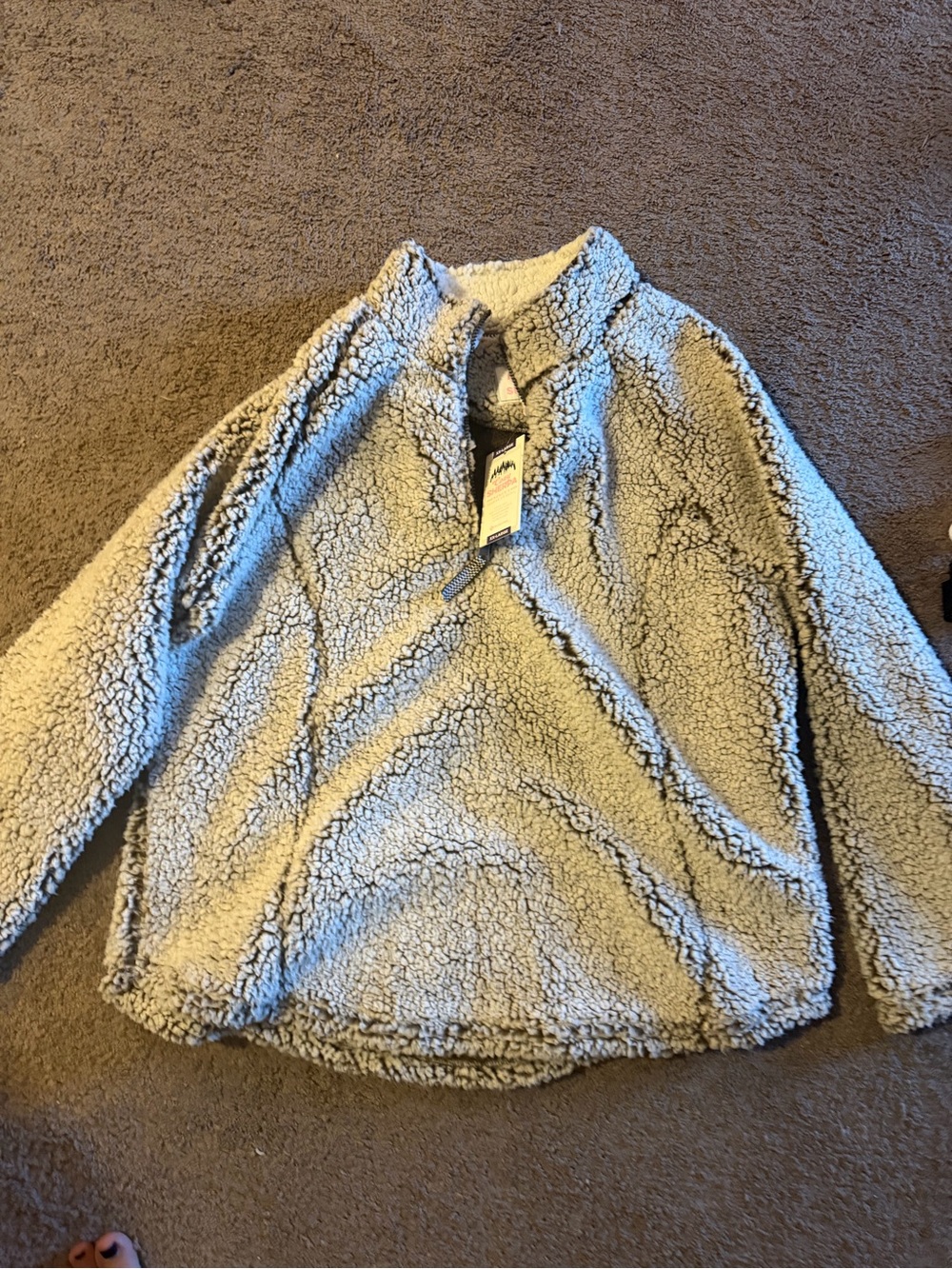 Women’s Plush Sherpa Quarter-Zip Jacket - gray